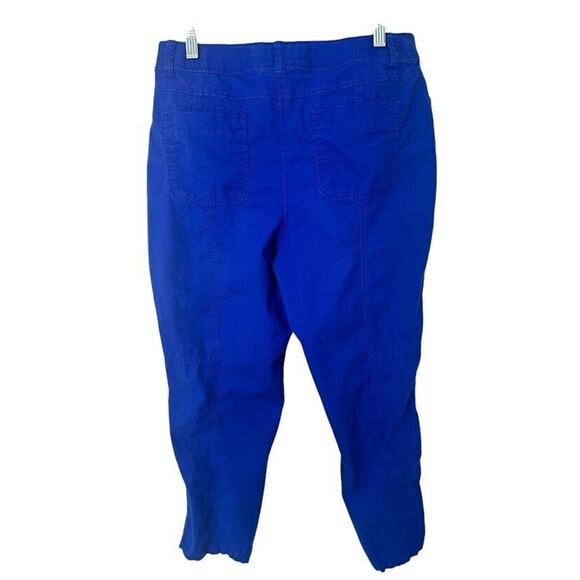 Chico’s Royal Blue Casual Cropped Pants Size Medium 10 Zipper Casual Outdoor - Picture 4 of 7